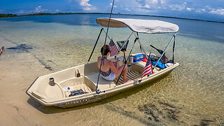 Bimini Top Install on Plastic Jon Boat + Fishing | Kemimoto