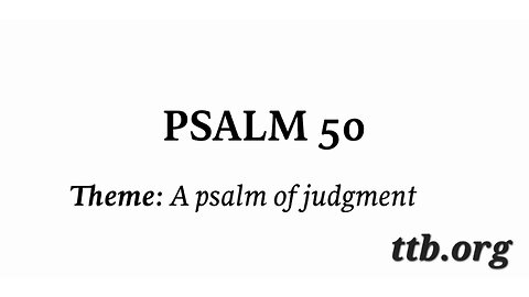 Psalm Chapter 50 (Bible Study)