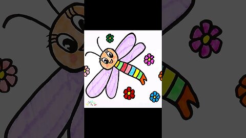 Drawing and Coloring a Dragonfly!