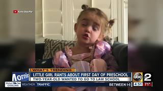 Two-year-old goes viral describing first day of preschool