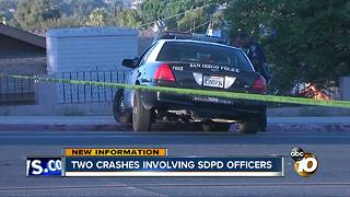 SDPD officers involved in separate crashes