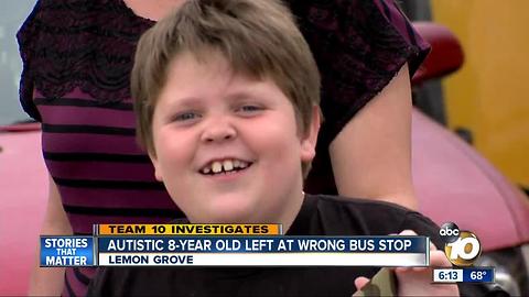 Boy with autism left at wrong bus stop