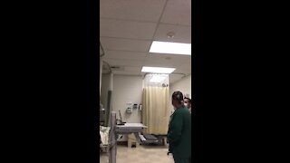 Nurses at Adventist Health sing to a nervous patient