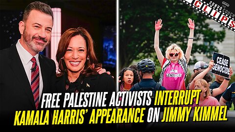 Free Palestine Activists Interrupt Kamala Harris’ Appearance on Jimmy Kimmel