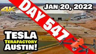 Tesla Gigafactory Austin 4K Day 547 - 1/20/22 - Tesla TX - EVO BATTERY FAIL AT GIGA TEXAS (AGAIN)!