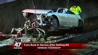 MSP: Suspected drunk driver crashes into train