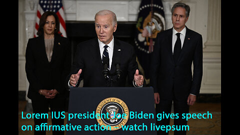 US president Joe Biden gives speech on affirmative action – watch live.