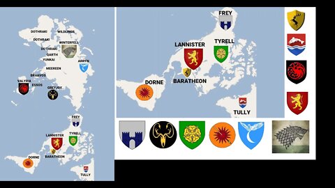 Game of Thrones Real World Map. Where the Europeans are the wildlings! Re-Imagining