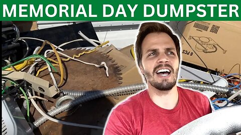Dumpster Diving Memorial Day: Wires, Hot'N'Ready Pizza, & The Biggest Saw Blade I've Ever Seen