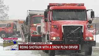 Riding shotgun with a snow plow driver