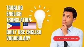 Part #6 Tagalog English translation daily use English vocabulary.#educational #englishspeaking