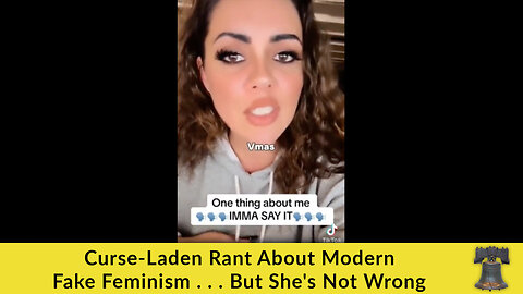 Curse-Laden Rant About Modern Fake Feminism . . . But She's Not Wrong