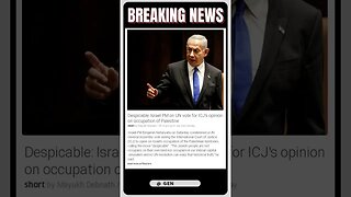 Current Events | Israel PM's Despicable Reaction to UN Vote on Palestine Occupation | #shorts #news