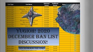 YUGIOH! December 2020 BAN LIST DISCUSSION! - Necromancer1040