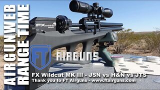 FX Wildcat MK III .22 Cal - Pellet Testing - JSB 18.13, H&N 18.13, and JTS 18.1 at 52 Yards