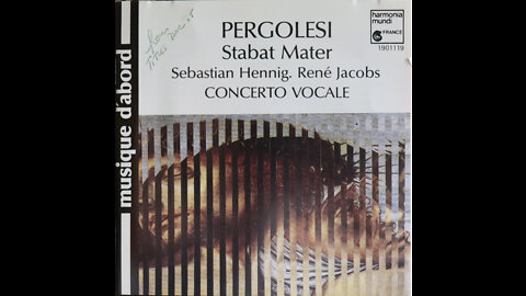 Giovanni Pergolesi - Sabat Mater - Concerto Vocale (1983) [Complete CD]