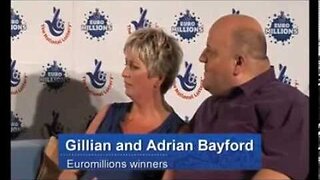 Gillian and Adrian Bayford, winners of a £148 million EuroMillions jackpot