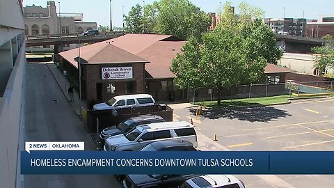 Homeless encampment concerns downtown Tulsa schools
