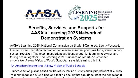 AASA(superintendent Group) pushing CRT?? Links in the description