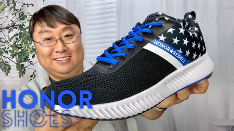 Honor and Respect Blue Line Police Shoes Unboxing