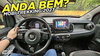 TEST DRIVE NOVO FIAT MOBI TREKKING 2023 COM DESEMPENHO MELHOR QUE KWID E BASTANTE ECONÔMICO!
