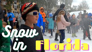 Snow at Baytown Wharf in Florida