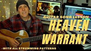 Heaven by Warrant Acoustic Guitar Song Lesson with all Strum Patterns