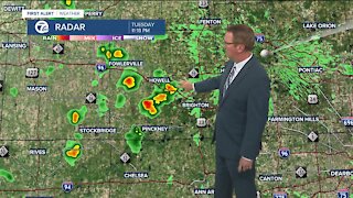 Some showers and storms tonight