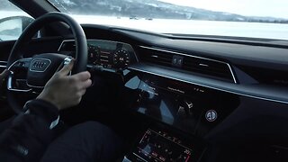 [4k 60p] Pro ICE drifting Audi E-Tron on all electric in Åre, Sweden how to do it!