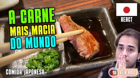 A CARNE MAIS MACIA DO MUNDO: o BIFE WAGYU! Reagindo a COMIDAS DE RUA do JAPÃO | Veja Aqui Reacts