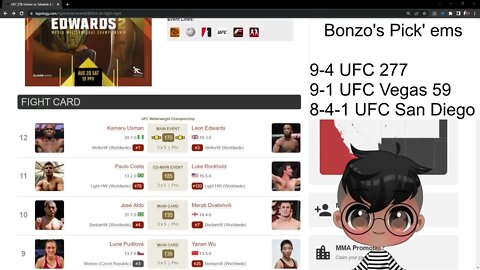 Bonzo on MMA - UFC278