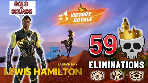 FORTNITE 59 ELIMINATIONS WINS: LEWIS HAMILTON SKIN LAUNCH DAY | Gameplay PC With XBOX Elite series 2