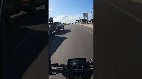 Pickup Truck and Trailer vs Motorcycle