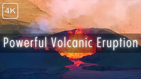 Volcanic eruption powerful Lava sounds 1 HR