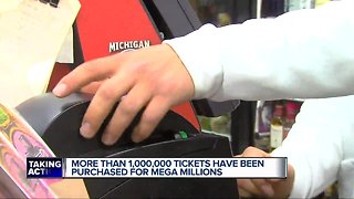 Michiganders have already bought more than 225,000 Mega Millions tickets today