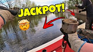 JACKPOT Magnet Fishing From The Boat - I NEVER Expected To Find This!!