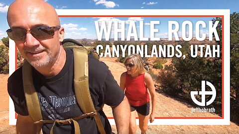 Hiking up Whale Rock, Canyonlands Utah