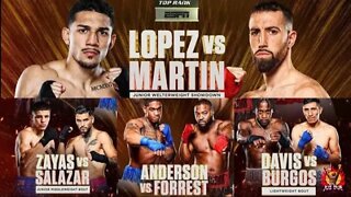 TEOFIMO LOPEZ vs SANDOR MARTIN FULL FIGHT CARD 😤 JARED ANDERSON & XANDER ZAYAS #TWT