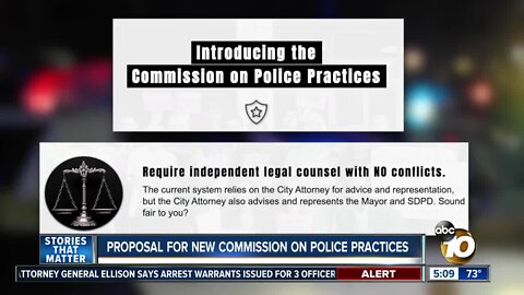 Proposal for new commission on police practices in San Diego
