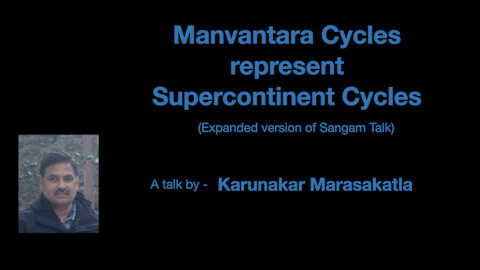 Manvantara cycles represent Supercontinent cycles