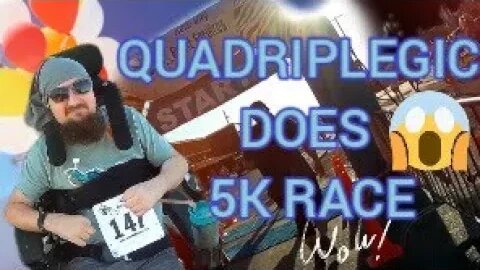 quadriplegic does graford Texas 5k race in powered wheelchair