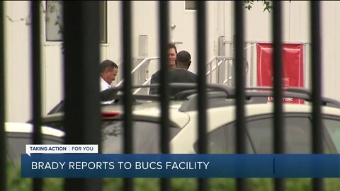 Tom Brady reports to Bucs facility