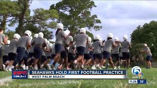 KeiserHolds First Football Practice