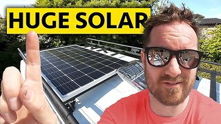 HOW TO FIT A HUGE SOLAR PANEL TO YOUR CAMPER VAN