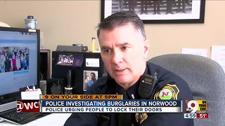 Norwood police investigating holiday burglaries