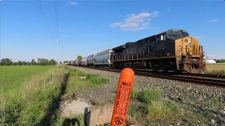 CSX Q369 Manifest Mixed Freight Train with DPU from Bascom, Ohio June 13, 2021