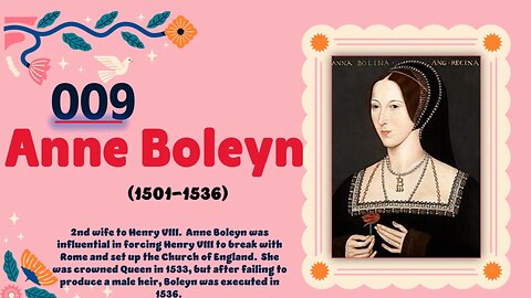 Anne Boleyn (1501-1536 | TOP 150 Women That CHANGED THE WORLD | Short Biography