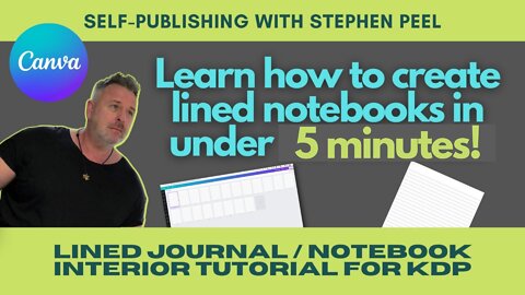 Learn how to create lined low content notebook/journal interiors for KDP in under 5 minutes..