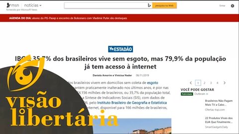 35% dos brasileiros vive sem esgoto, mas 80% da população já tem acesso à internet | VL - 14/11/19 |