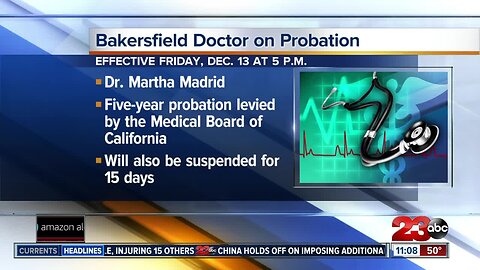 Bakersfield doctor suspended, placed on probation